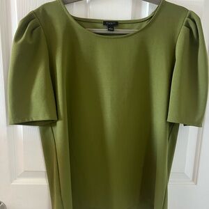 Ann Taylor Factory Olive Short Sleeve Blouse